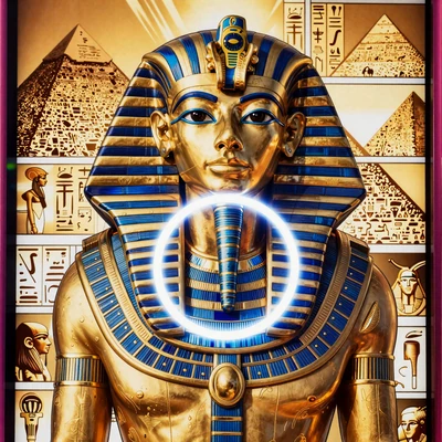 Eye of Horus Slot von Reel Time Gaming Vorschau mit Pharaonenmaske