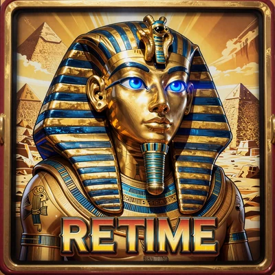 Eye of Horus Slot Cover Reel Time Gaming mit goldener Pharaonenmaske und blauem Auge